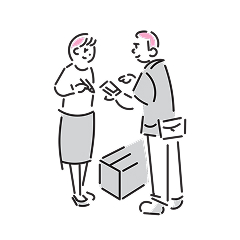 受取中のイラスト